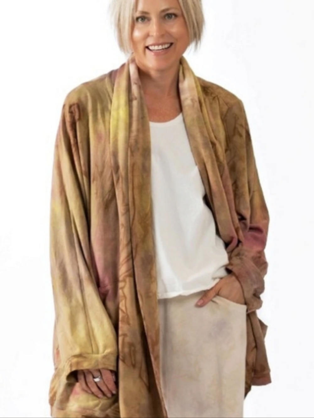 Bennett Sweater Abstract Draped Jacket